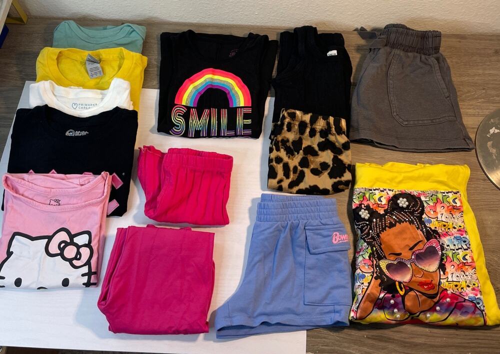 Bundle Girl 13 Pc Size 4-5 Y T-Shirt Dress Shorts Lot Of 16 Pieces